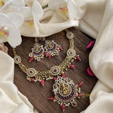 Lakshmi Pendant Red Victorian Diamond Hasli-VV1910